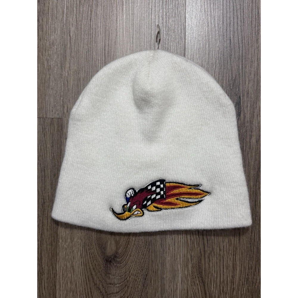 Vintage Honda Racing Woody Woodpecker Flame Beanie One Size